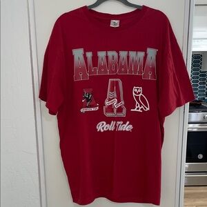 OVO October's Very Own Alabama Crimson Tide NCAA Red T-Shirt | XL